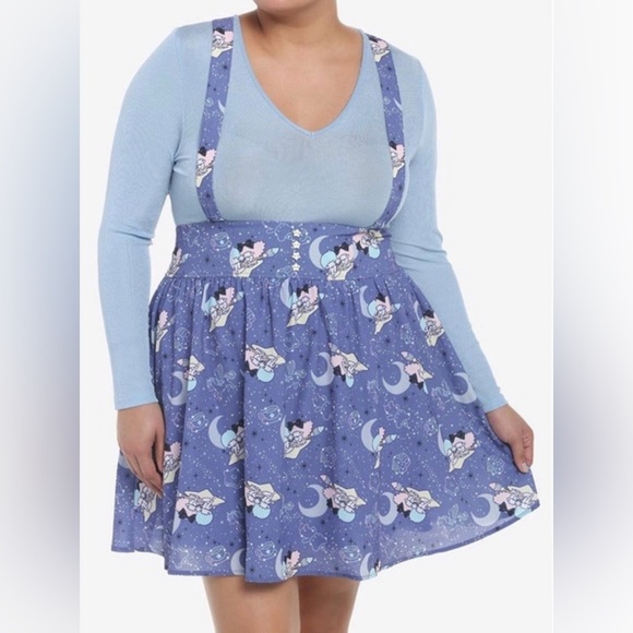 Little Twin Stars by Sanrio Celestial Night Purple Suspender Skirt Size 2 18/20 - Picture 1 of 12